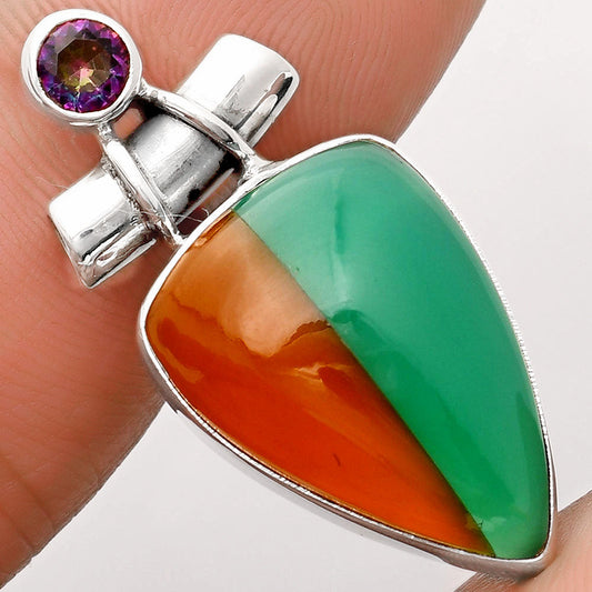 Natural Multi Onyx & Mystic Topaz Pendant P-1159 SDP106265