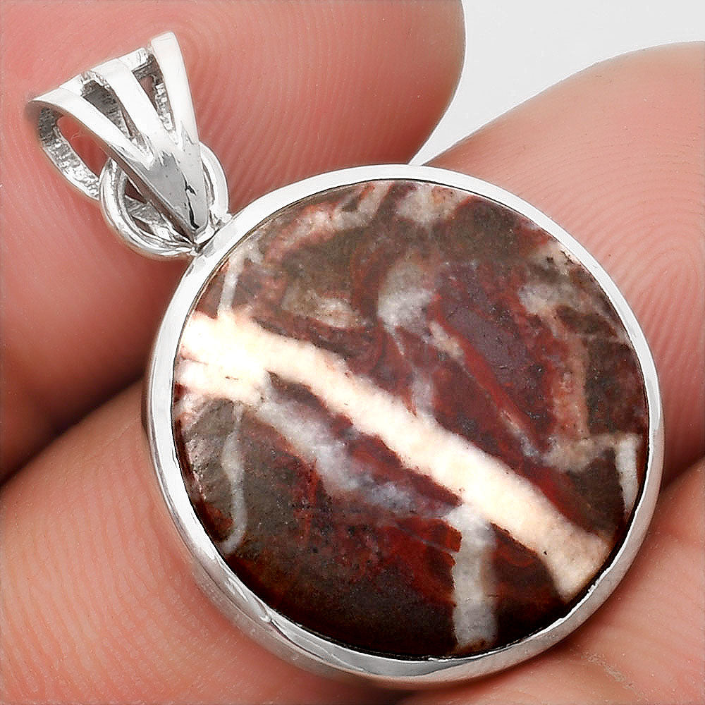 Natural Coffee Zebra Jasper Pendant P-1002 SDP108124