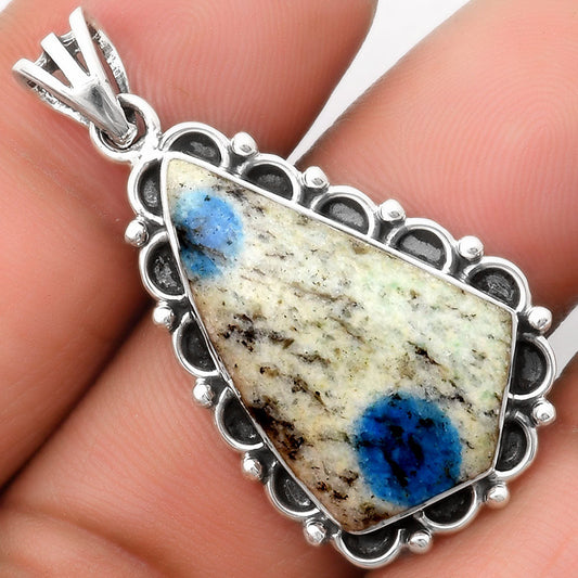Natural K2 Blue - Azurite In Quartz Pendant P-1080 SDP108973