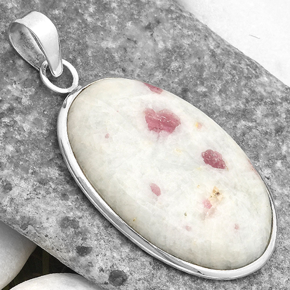 Natural Pink Tourmaline in Quartz Pendant P-1001 SDP110580