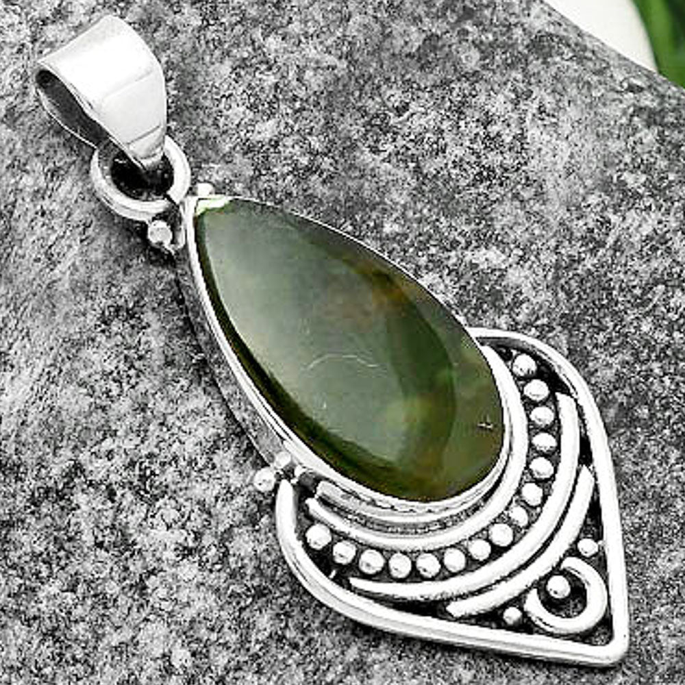 Natural Chrome Chalcedony Pendant P-1164 SDP111477