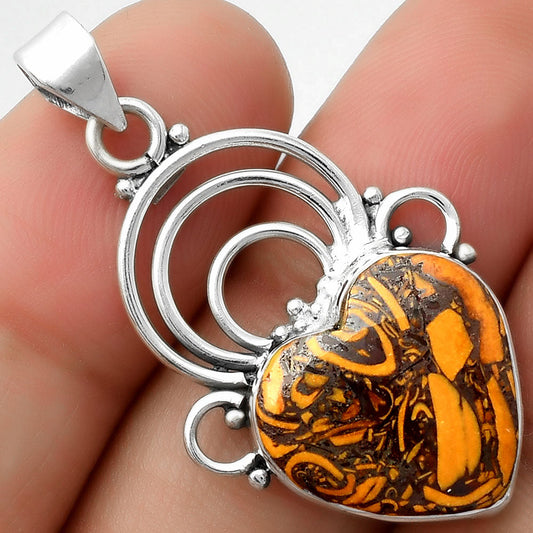 Heart Coquina Fossil Jasper - India Pendant P-1541 SDP111521