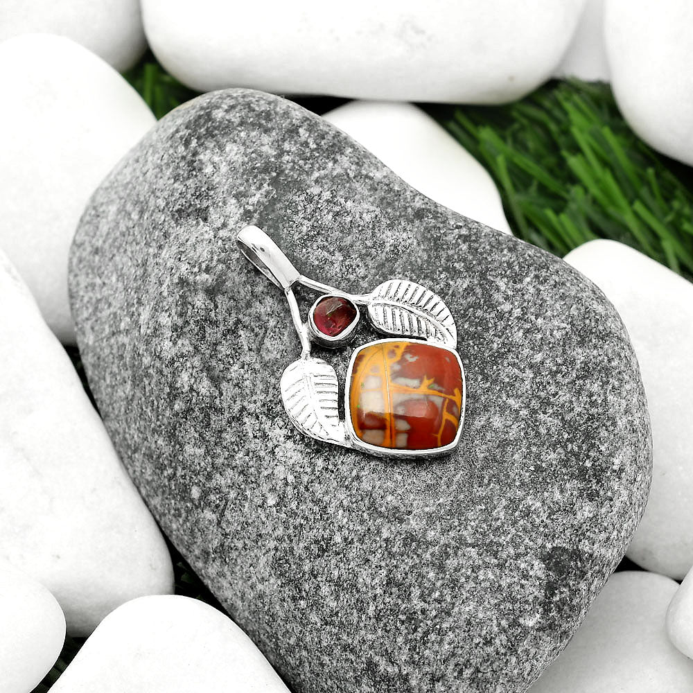 Noreena Jasper & Tourmaline Rough Pendant P-1416 SDP111766