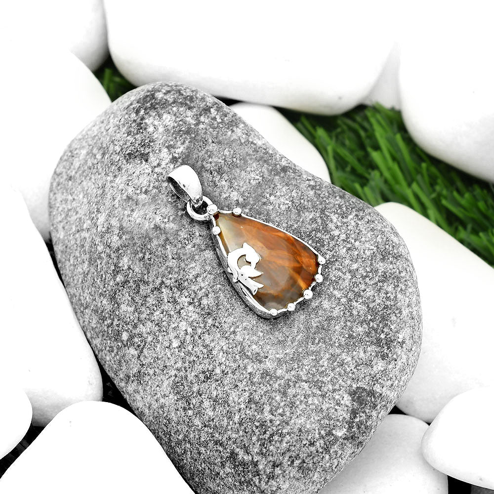 Peacock Natural Pietersite Namibia Pendant P-1698 SDP111841