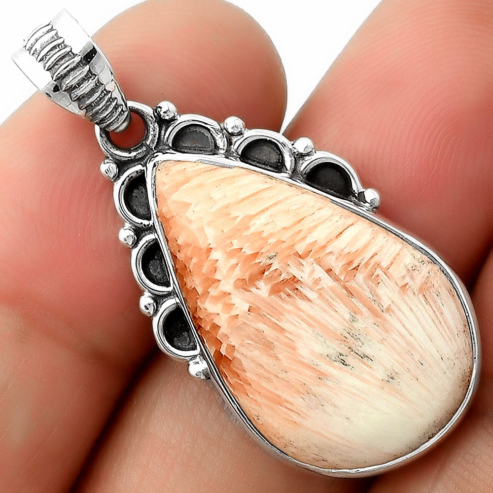 Natural Orange Scolecite - India Pendant P-1085 SDP112000
