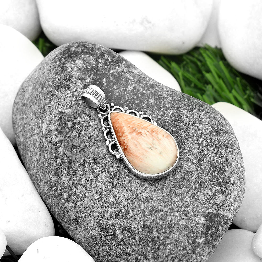 Natural Orange Scolecite - India Pendant P-1085 SDP112000