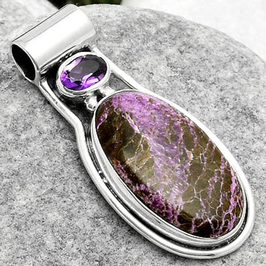 Purpurite - South Africa & Amethyst Pendant P-1130 SDP114438