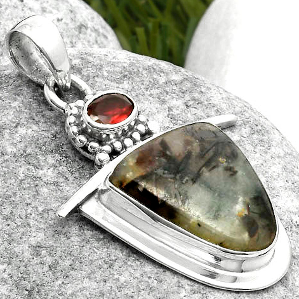 Natural Astrophyllite Russia & Garnet Pendant P-1289 SDP114505