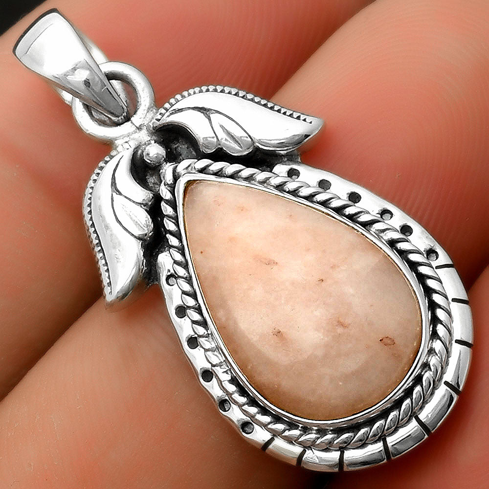 Natural Pink Scolecite Pendant P-1567 SDP114608