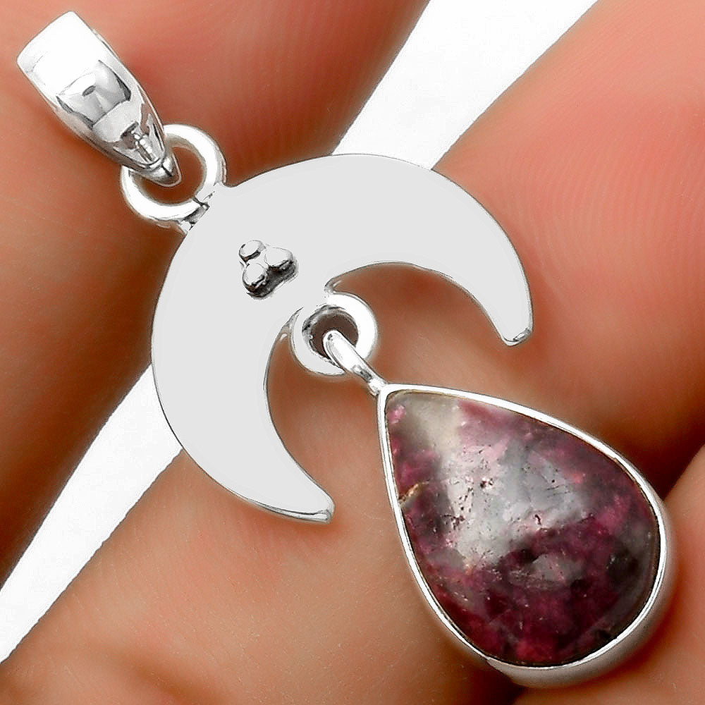 Crescent Moon - Tourmaline Quartz Pendant P-1133 SDP114899