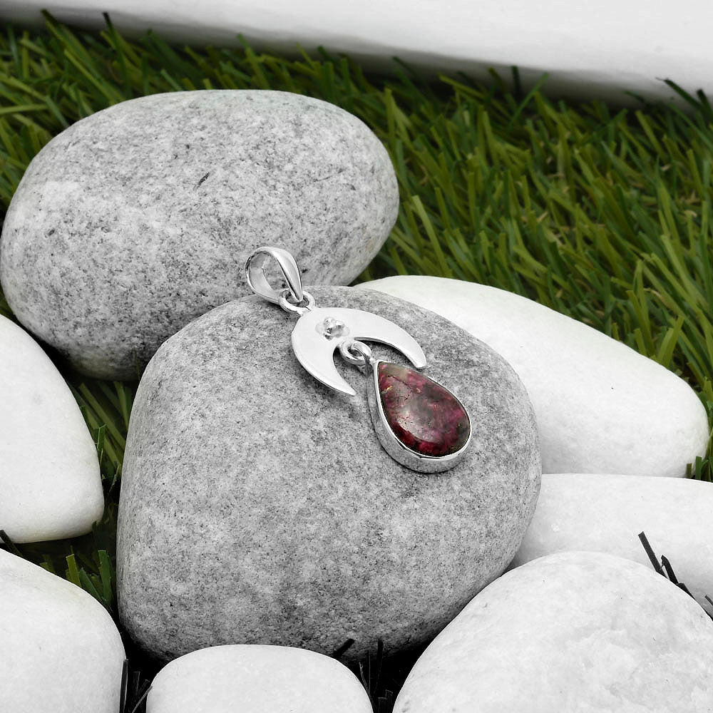 Crescent Moon - Tourmaline Quartz Pendant P-1133 SDP114899