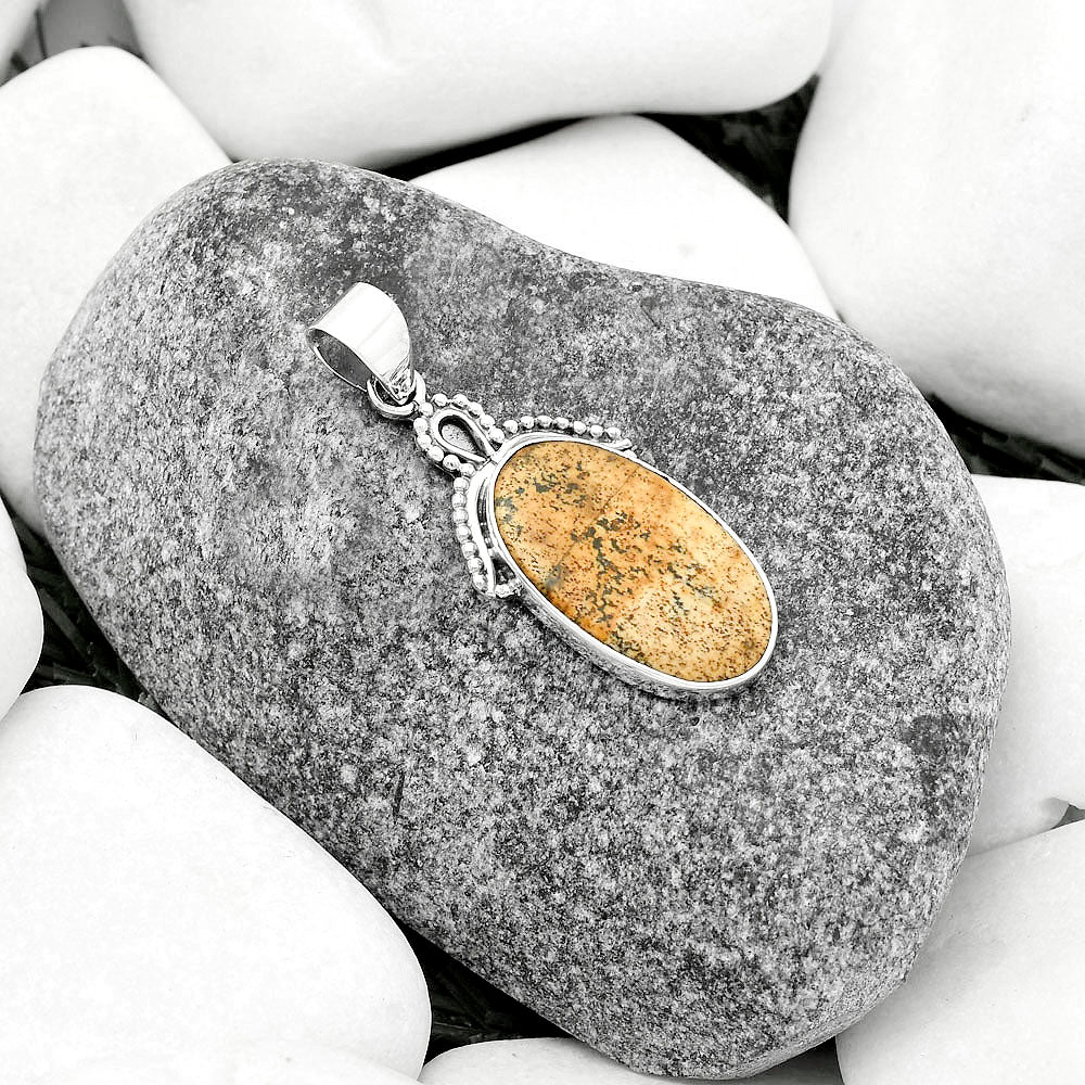 Natural Picture Jasper Pendant P-1092 SDP115255