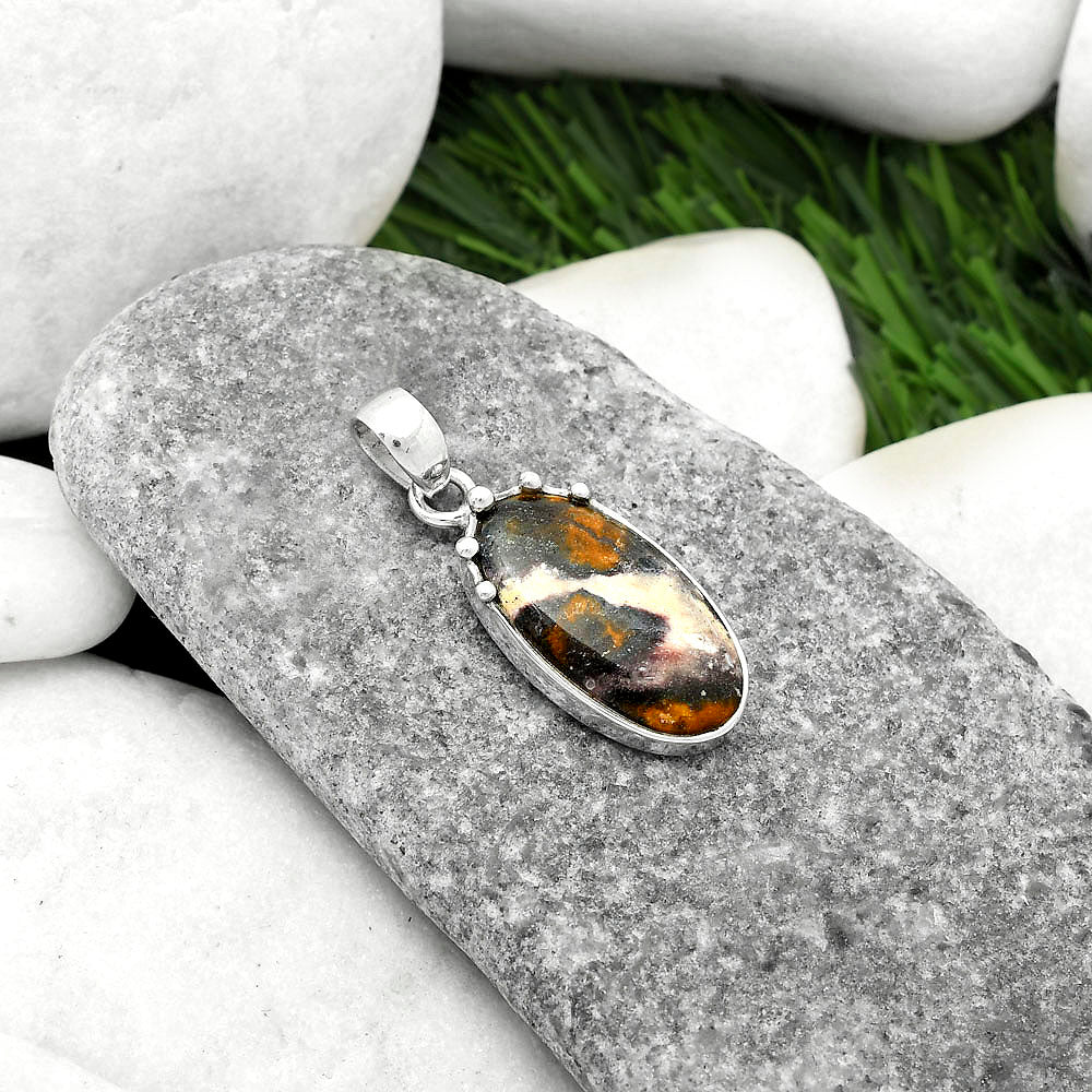 Natural Indian Blanket Jasper Pendant P-1349 SDP116686