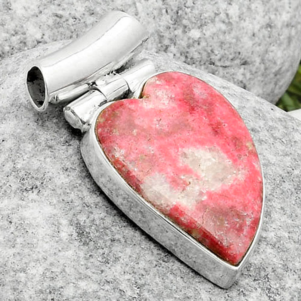Heart Natural Pink Thulite - Norway Pendant P-1621 SDP117197