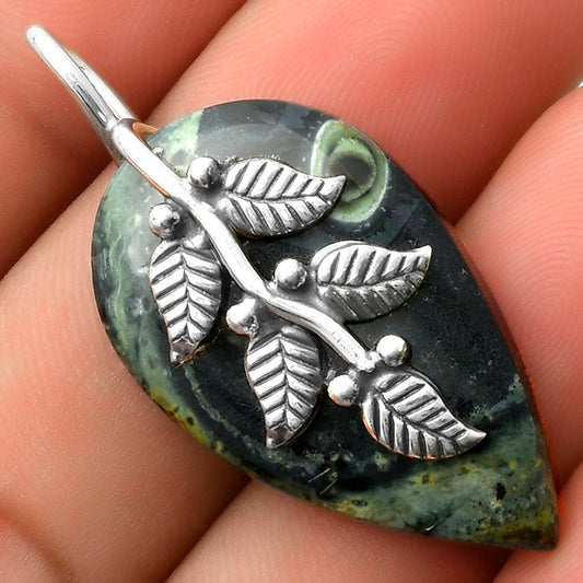 Leaves - Natural Star Galaxy Jasper Pendant P-1291 SDP117251