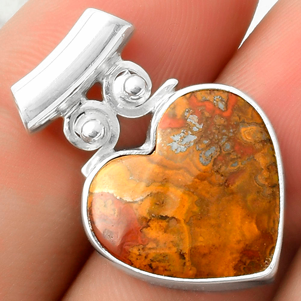 Heart Natural Rare Cady Mountain Agate Pendant P-1597 SDP117537