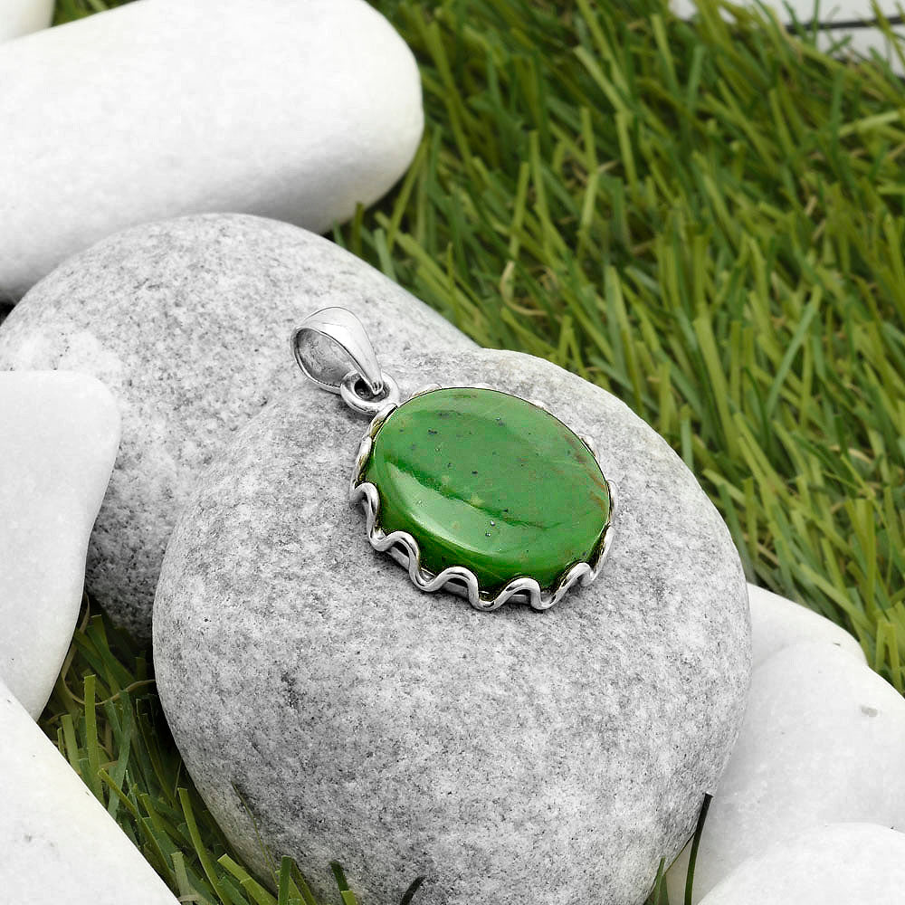 Natural Chrome Chalcedony Pendant P-1624 SDP117618