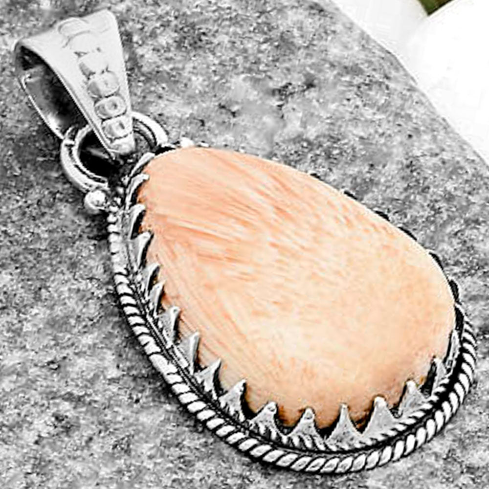 Natural Orange Scolecite - India Pendant P-1515 SDP118740