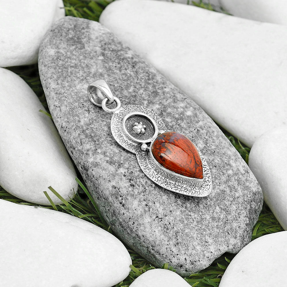 Natural Red Moss Agate Pendant P-1716 SDP121708