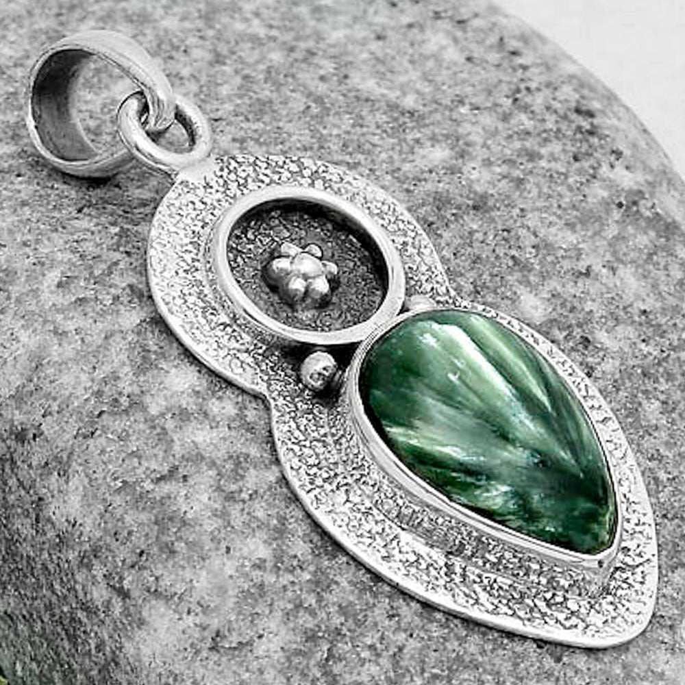 Natural Russian Seraphinite Pendant P-1716 SDP121729