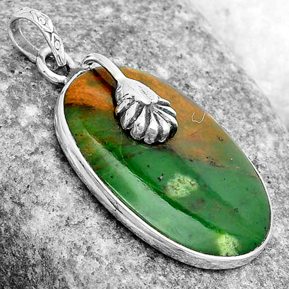 Natural Chrome Chalcedony Pendant P-1700 SDP122556