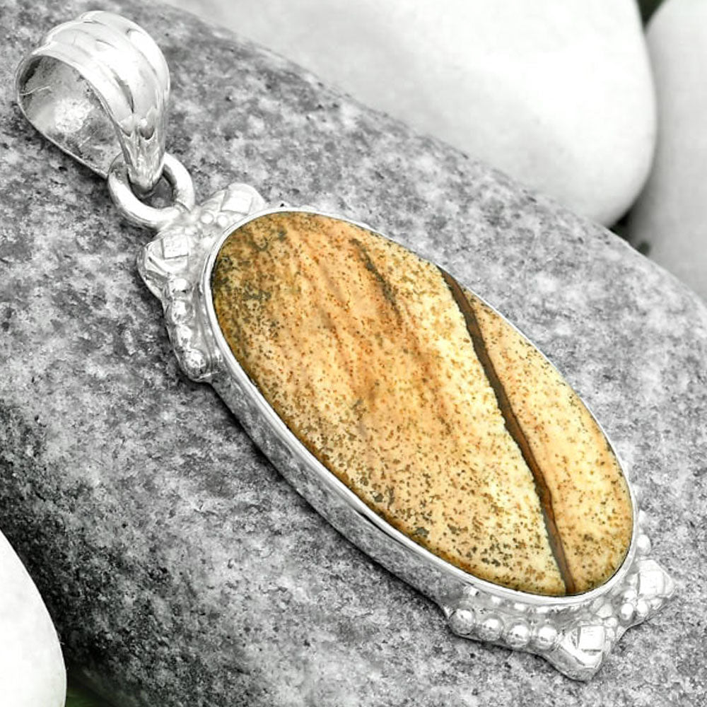Natural Picture Jasper Pendant P-1102 SDP123647