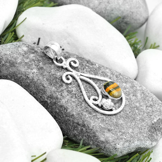 Natural Indonesian Bumble Bee Pendant P-1714 SDP123891