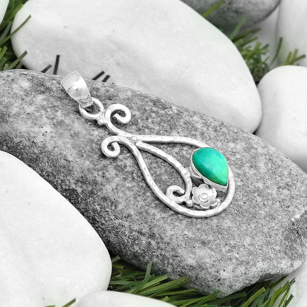 Natural Turquoise Magnesite Pendant P-1714 SDP123915
