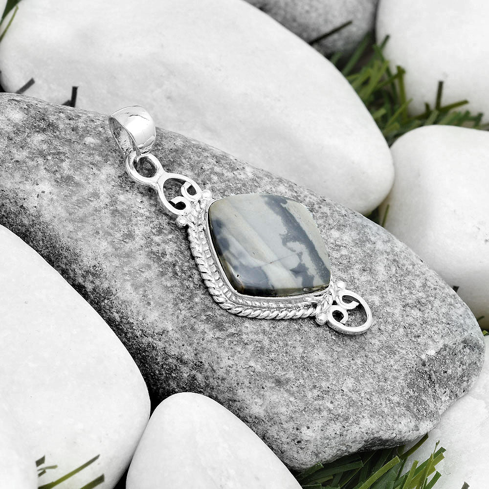 Natural Picasso Jasper Pendant P-1696 SDP124045