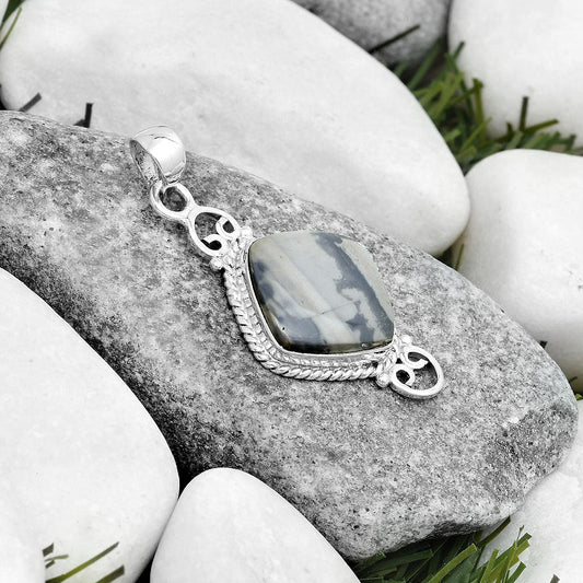 Natural Picasso Jasper Pendant P-1696 SDP124045