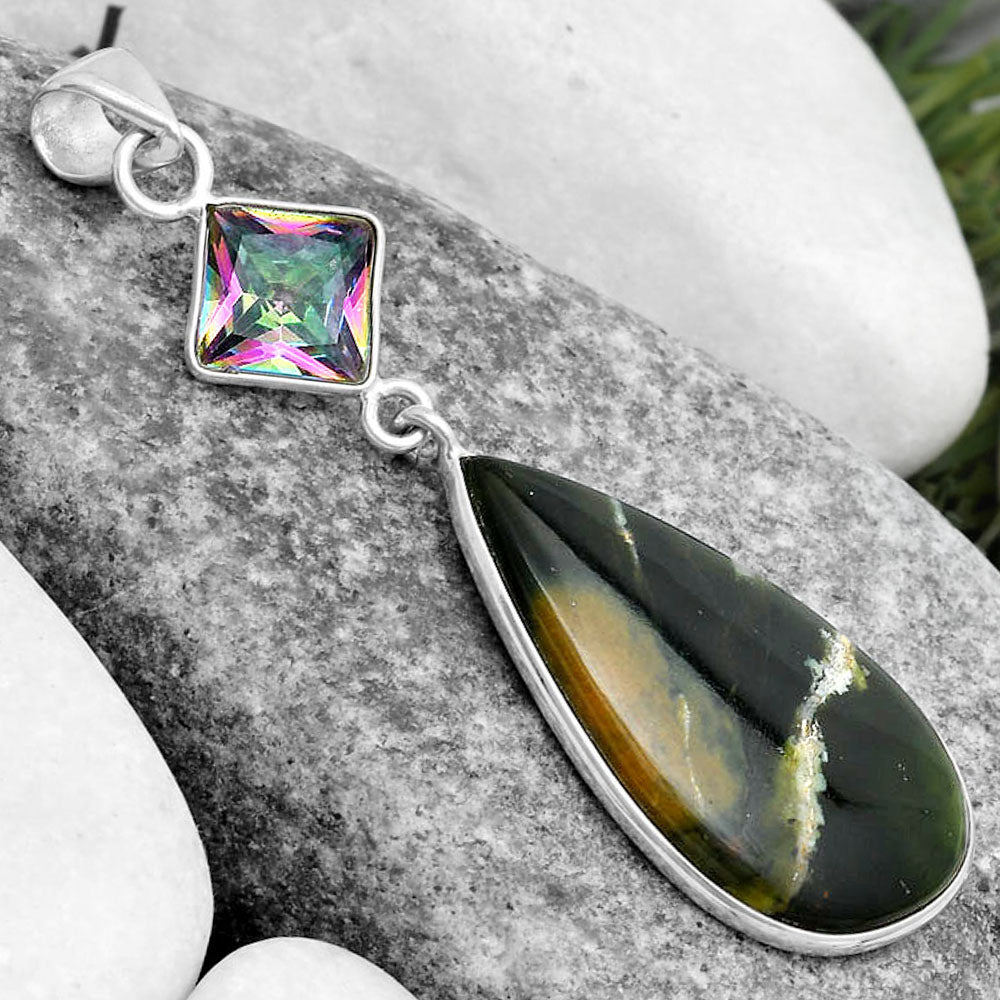 Chrome Chalcedony & Mystic Topaz Pendant P-1098 SDP124205