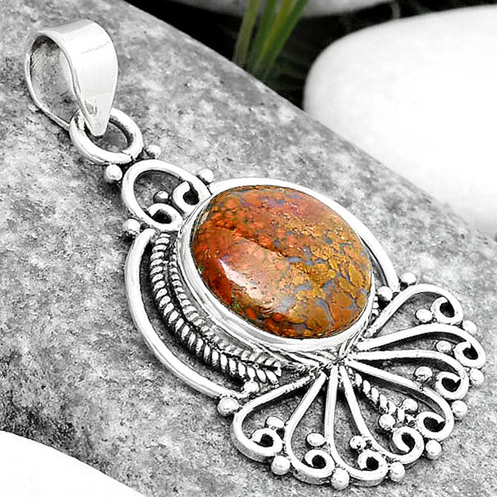 Natural Red Moss Agate Pendant P-1544 SDP125357