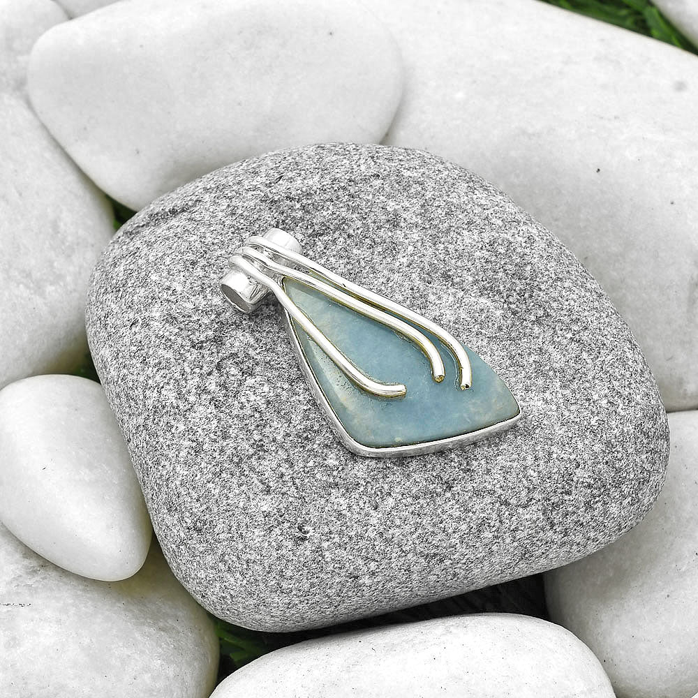 Natural Angelite Pendant P-1675 SDP127470