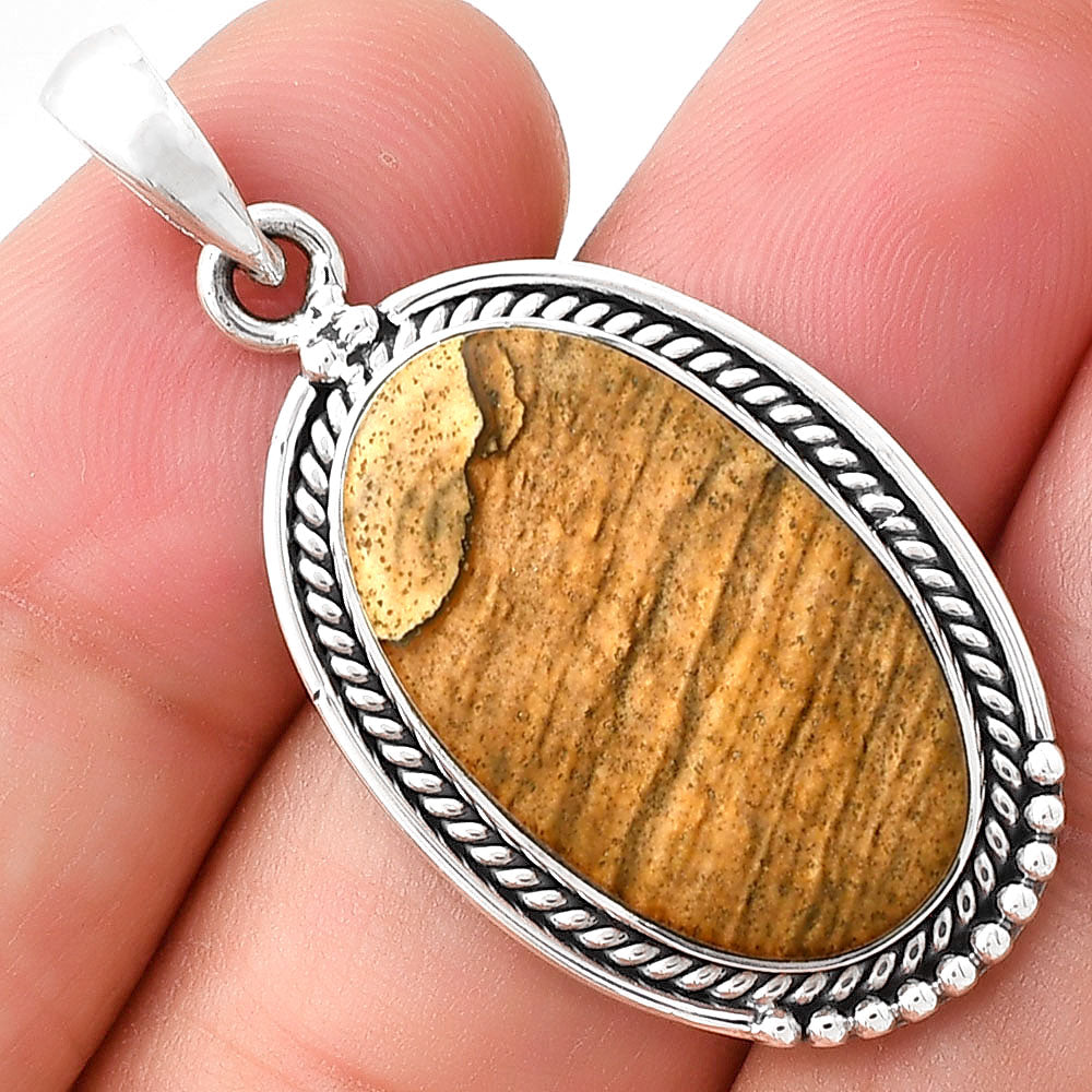 Natural Picture Jasper Pendant P-1104 SDP128134