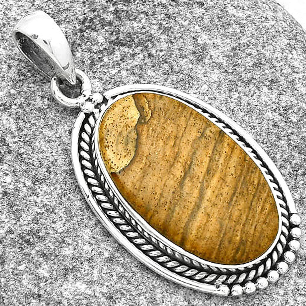 Natural Picture Jasper Pendant P-1104 SDP128134
