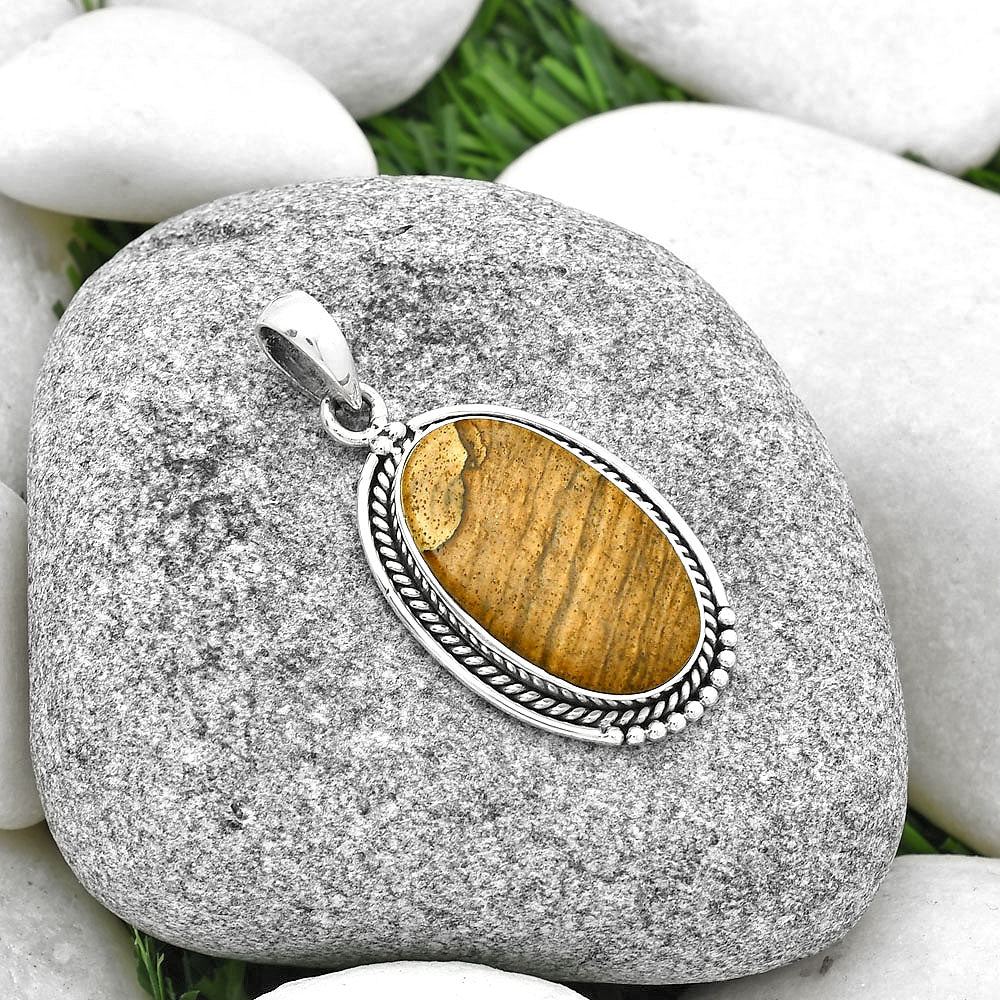 Natural Picture Jasper Pendant P-1104 SDP128134