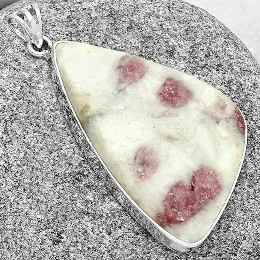 Natural Pink Tourmaline in Quartz Pendant P-1001 SDP128264