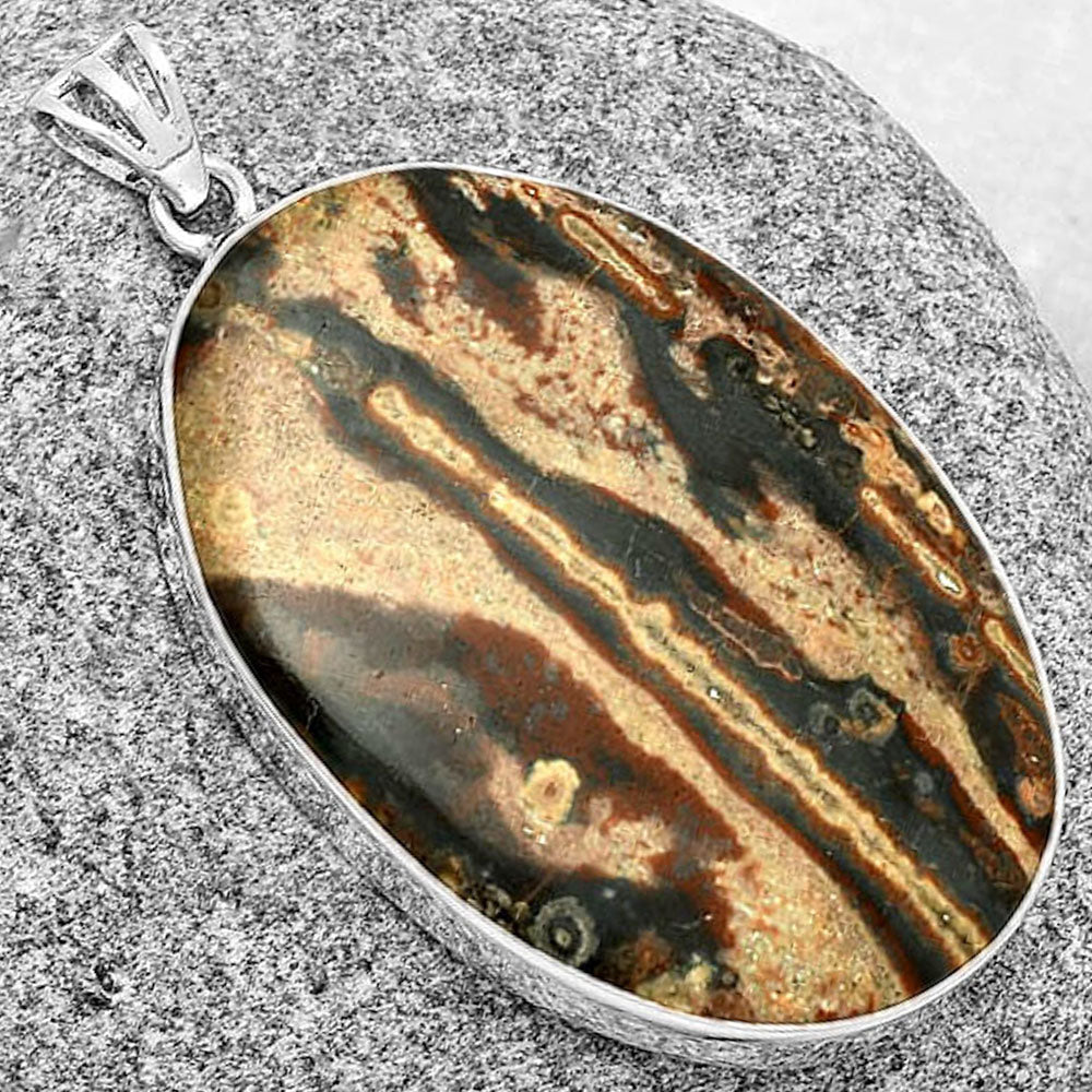 Natural Viper Skin Jasper Pendant P-1001 SDP128313