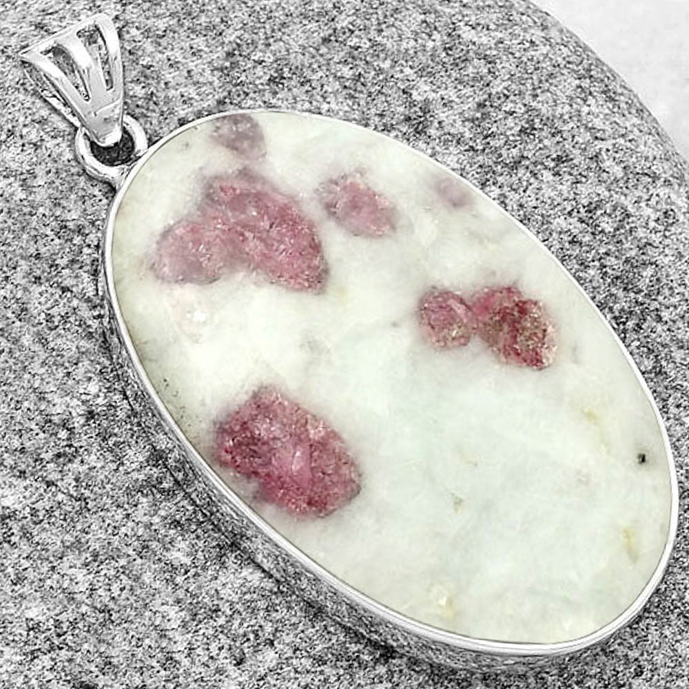 Natural Pink Tourmaline in Quartz Pendant P-1001 SDP128319