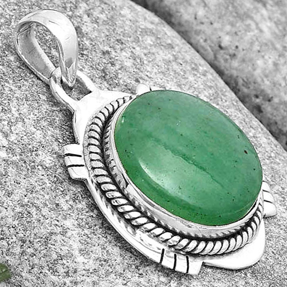 Natural Green Aventurine Pendant P-1463 SDP129021