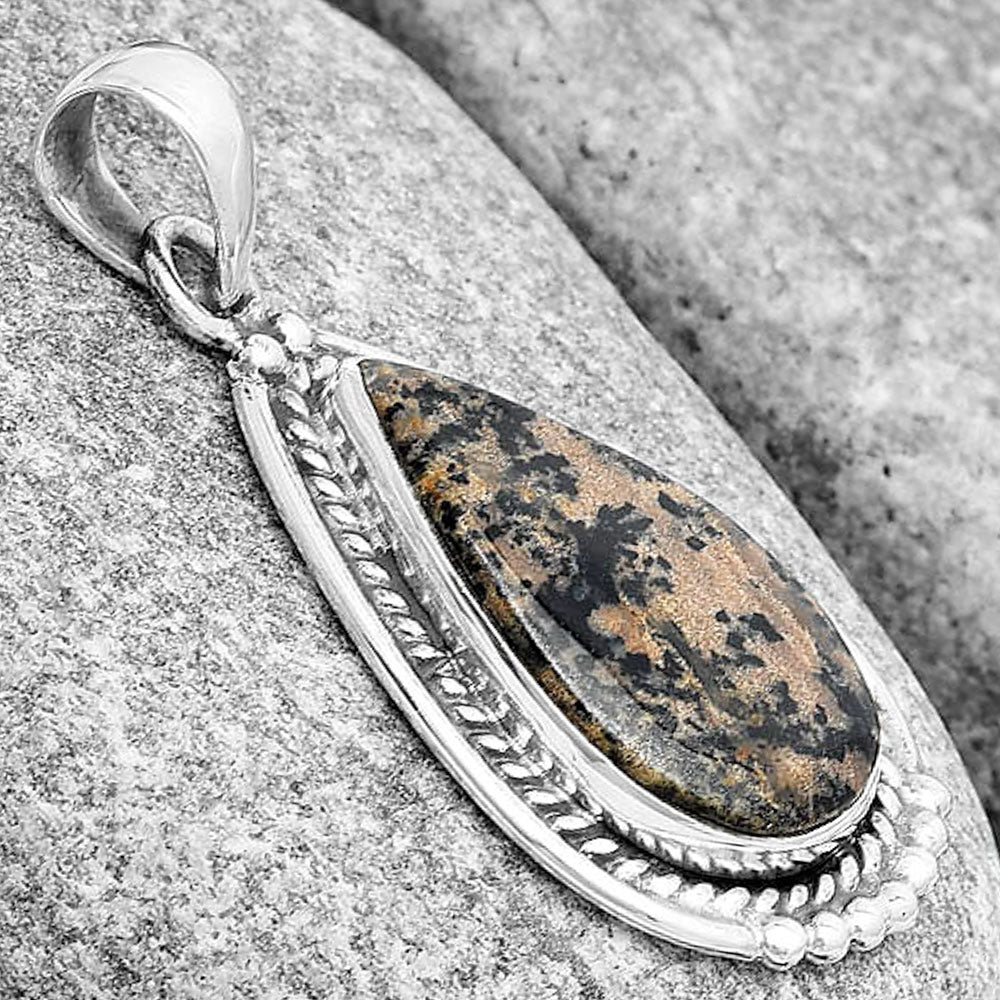 Natural Russian Honey Dendrite Opal Pendant P-1511 SDP129051-2