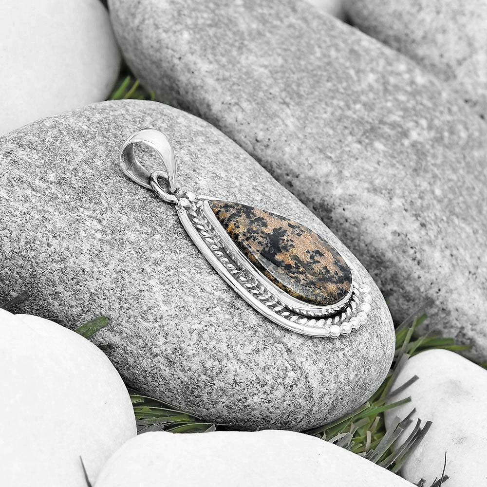Natural Russian Honey Dendrite Opal Pendant P-1511 SDP129051-1