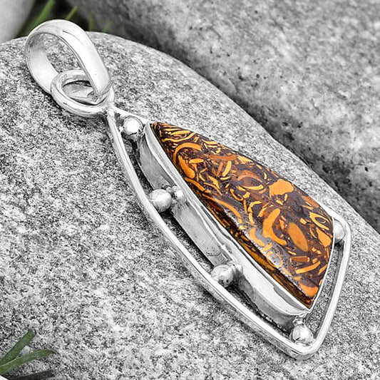 Natural Coquina Fossil Jasper - India Pendant P-1297 SDP129145