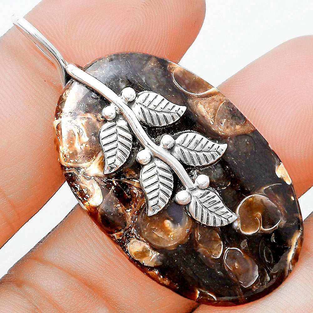 Leaves Natural Turtella Jasper USA Pendant P-1291 SDP129152
