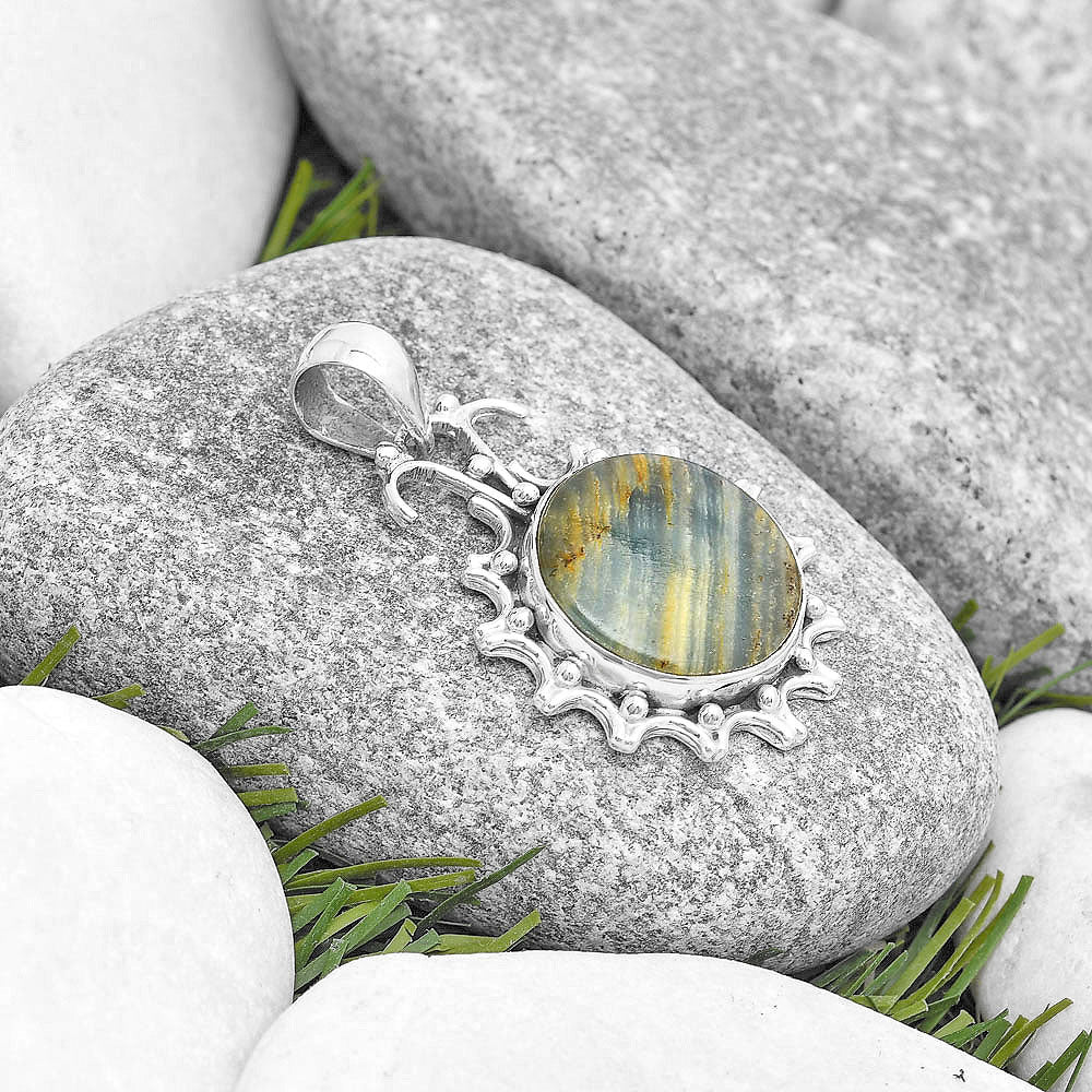 Natural Blue Aragonite Pendant P-1249 SDP129393