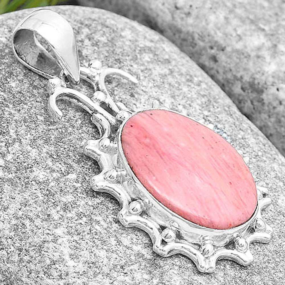 Natural Pink Tulip Quartz Pendant P-1249 SDP129396