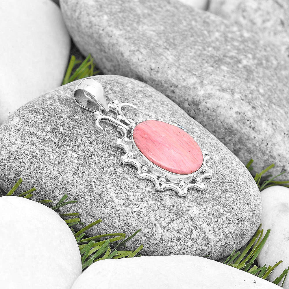 Natural Pink Tulip Quartz Pendant P-1249 SDP129396