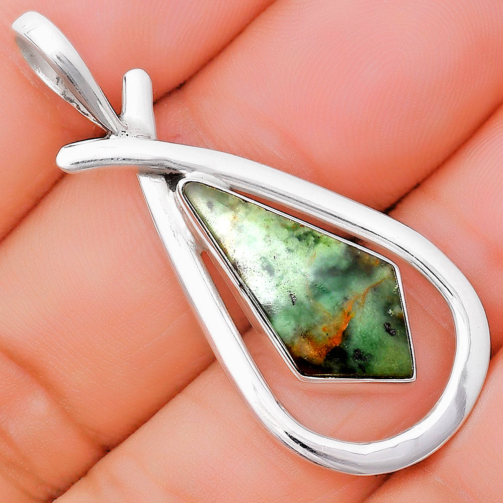 Natural Chrome Chalcedony Pendant P-1314 SDP130548