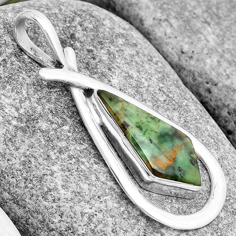 Natural Chrome Chalcedony Pendant P-1314 SDP130548