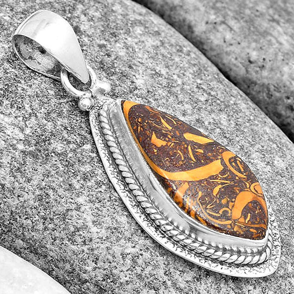 Natural Coquina Fossil Jasper - India Pendant P-1181 SDP130594